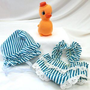 Uneeda Doll REPLACEMENT OUTFIT & RUBBER DUCKIE for Chubby Tub A Tot VINTAGE 1989